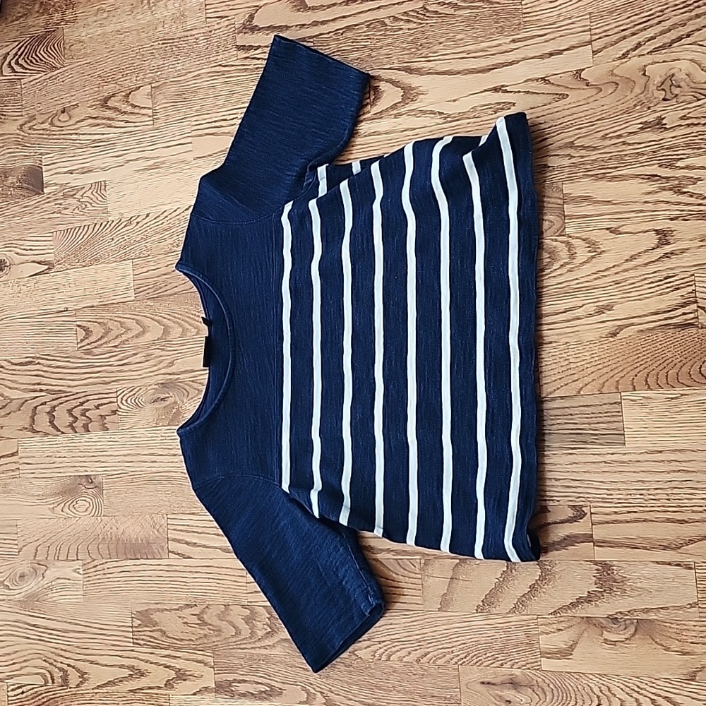 (S) Adriano Goldschmied Stripled Natical Cottagecore 100% Cotton Cropped